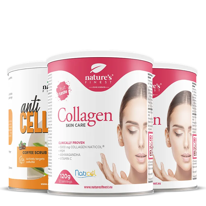 2x Collagen SkinCare + Anti Cellulite Kaffeepeeling GRATIS