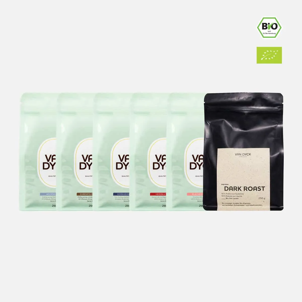 ‚Espresso Selection Masterpiece‘ – Probesortiment mit 6 Sorten | versandkostenfrei – Bio